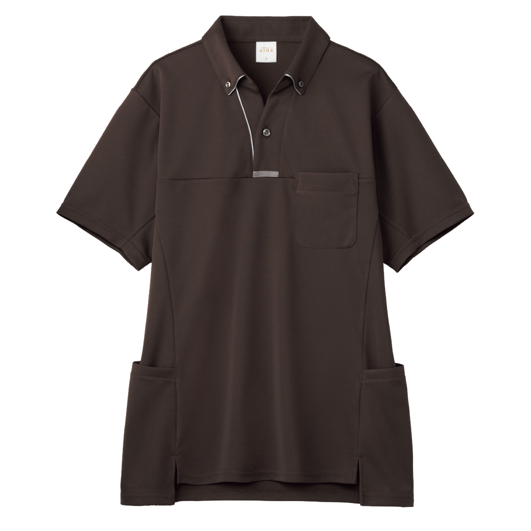 半袖ニットシャツ（男女兼用）介護【AIK308】｜介護・業務用