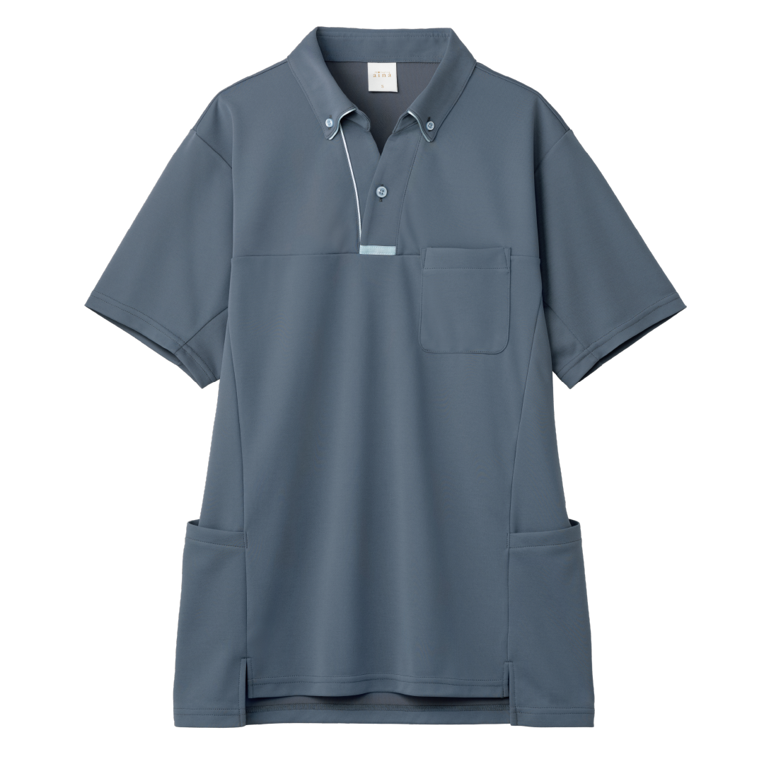 半袖ニットシャツ（男女兼用）介護【AIK308】｜介護・業務用
