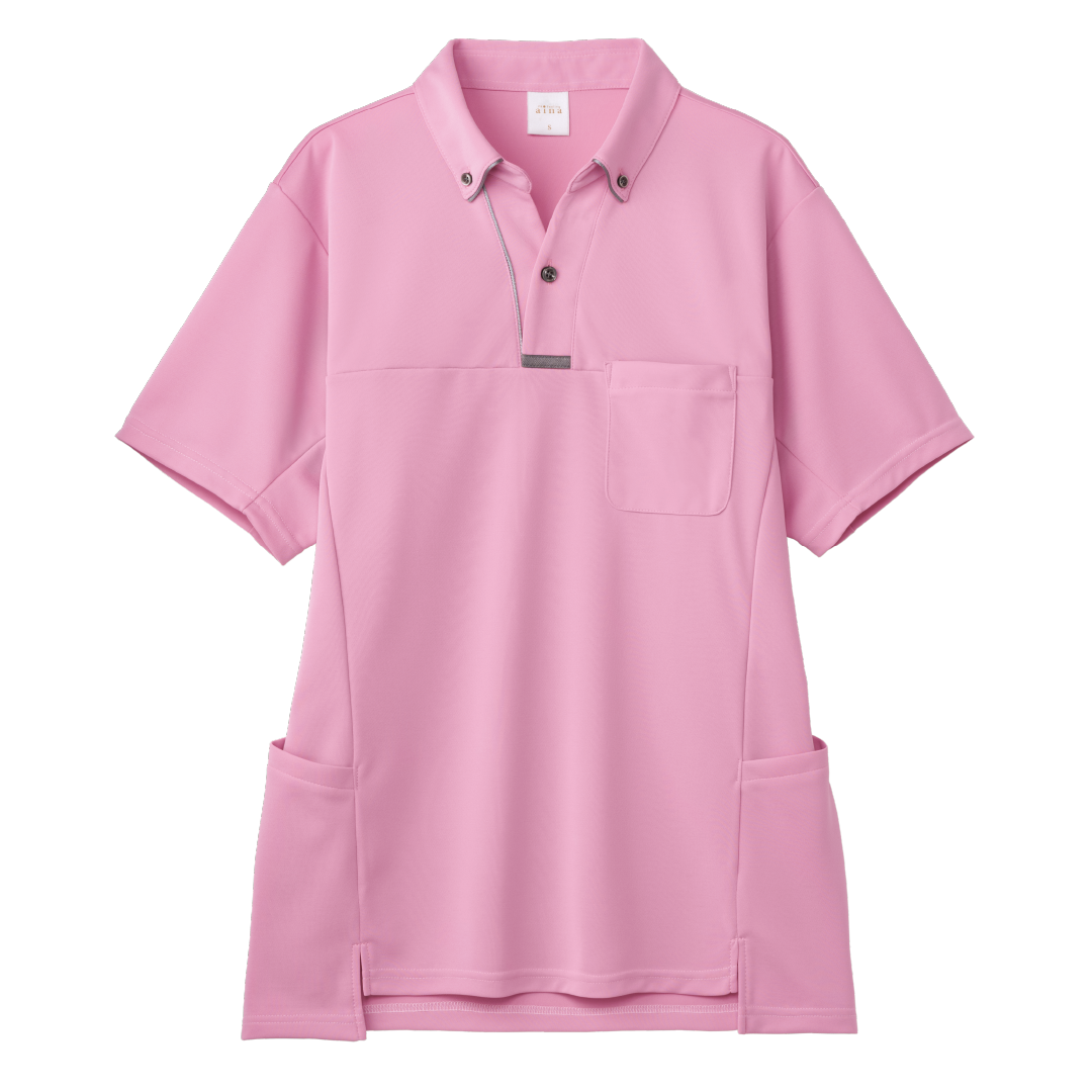 半袖ニットシャツ（男女兼用）介護【AIK308】｜介護・業務用