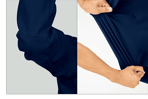 求めるべきは、軽量かつ伸縮性。立体裁断で作業時の着心地も抜群。