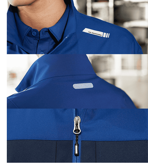 デザインアクセントにもなる安心の反射材。